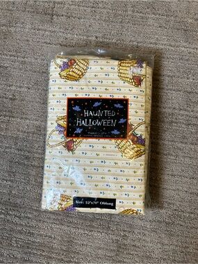 Set Of 2 Vintage 90s Fall Themed Tablecloth JOL  Cannon Flannel Backed 52 x 70